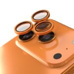 Протектор за камера Etteri метални рингове за iPhone 17 Pro / 17 Pro Max – Оранжев
