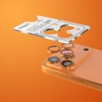 Протектор за камера Etteri метални рингове за iPhone 17 Pro / 17 Pro Max – Оранжев - Image 3