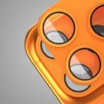 Протектор за камера Etteri пълна защита за iPhone 17 Pro Max – Оранжев - Image 3