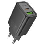 Зарядно Hoco N61 – 20W 1x USB-C 1x USB-A + кабел USB-C към USB-C – Бяло - Image 2