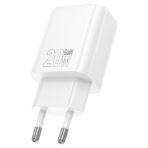 Зарядно Hoco N61 – 20W 1x USB-C 1x USB-A + кабел USB-C към USB-C – Бяло - Image 3