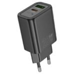 Зарядно Hoco N61 – 20W 1x USB-C 1x USB-A + кабел USB-C към USB-C – Бяло - Image 4