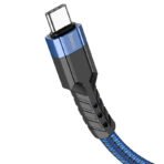Кабел Hoco U110 USB-C към USB-C 60W 3A 1.2 м – Черен/Син - Image 4