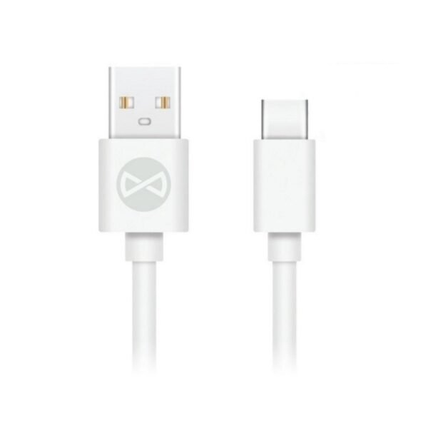 Кабел Forever USB-A – USB-C 3A 1 м – Бял