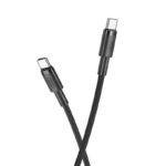 Кабел XO NB-Q199 USB-C към USB-C 100W 1.5 м – Черен