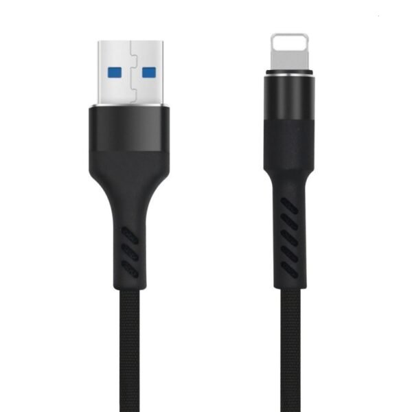 Кабел Maxlife MXUC-01 USB-A към Lightning 2A 1 м – Черен