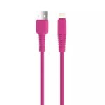 Кабел Setty USB-A – Lightning 2.1A 1.5 м – Цикламен