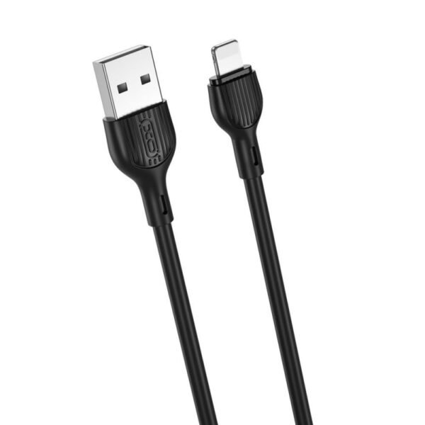 Кабел XO NB200 USB-A към Lightning 2.1A 1 м – Черен