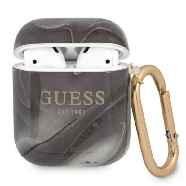 Калъф Guess Marble Collection за AirPods 1/2 – Черен