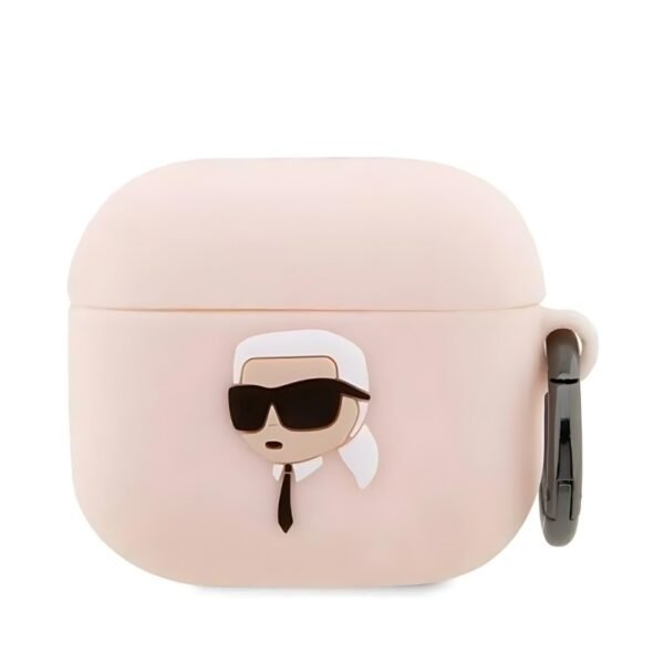 Калъф Karl Lagerfeld white 3D Silicone NFT Karl за AirPods 3 – Розов