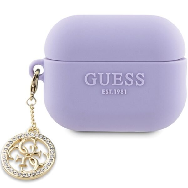 Калъф Guess Silicone 4G Diamond Charm за AirPods Pro 2 – Лилав