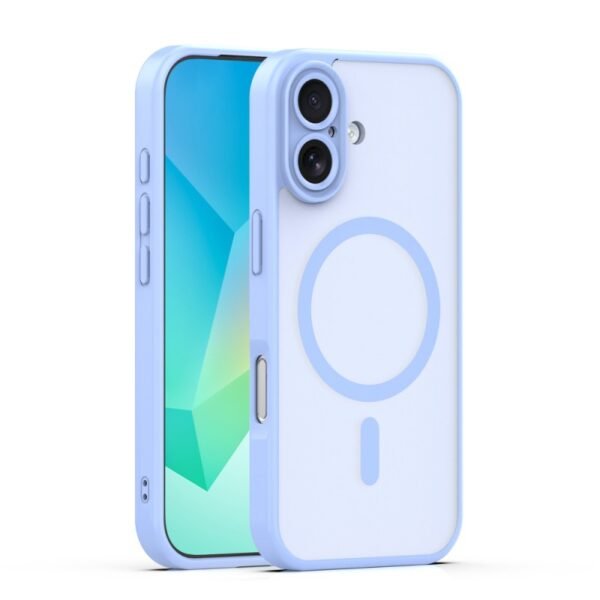 Калъф Mag Matt с отвори за камерите за iPhone 17 – Светлосин