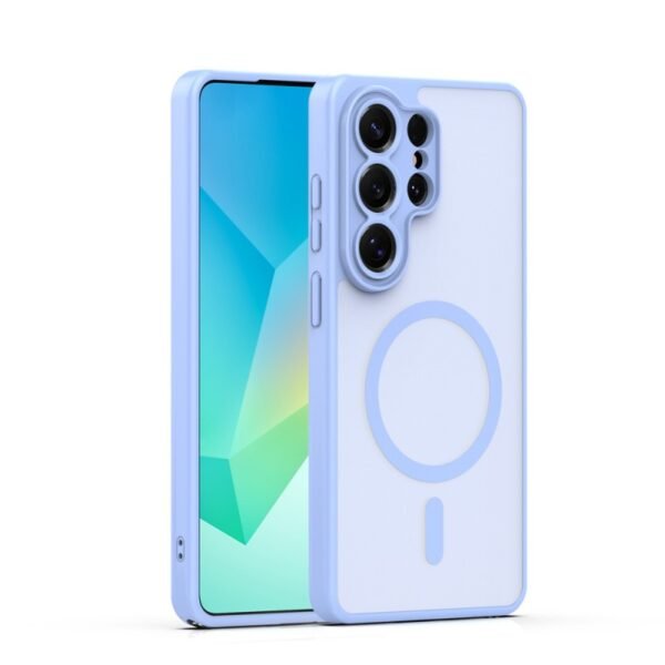 Калъф Mag Matt с цяла дупка за камерите за Galaxy A37 – Светлосин