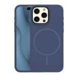 Калъф Silicone Thin Mag за iPhone 16 Pro – Тъмносин