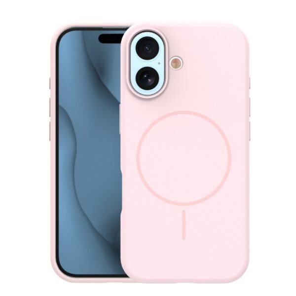 Калъф Silicone Thin Mag за iPhone 17 – Светлорозов