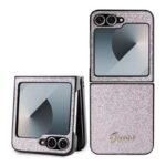 Калъф Guess Glitter Gradient Script за iPhone 12/12 Pro – Златист