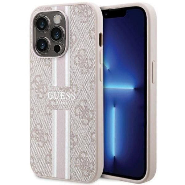 Калъф Guess Glitter Gold MagSafe за iPhone 14 Pro Max – Розов