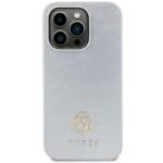 Калъф Guess Liquid Glitter Marble за iPhone 14 Pro – Сребрист