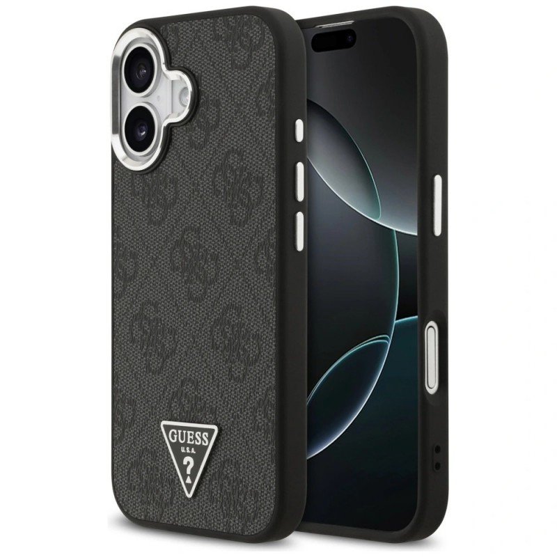originalen-keys-guess-4g-triangle-metal-logo-magsafe-za-iphone-17-63-cheren22028-0-800x800-1.jpg Калъф Guess 4G Triangle Metal Logo MagSafe за iPhone 17 – Черен - Image 1