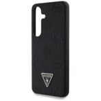 Калъф Guess Grained Hot Stamp Peony Triangle Logo MagSafe за Galaxy S25 – Черен - Image 4