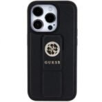 Калъф Guess Grip Stand Saffiano 4G Strass за iPhone 15 Pro – Черен - Image 4