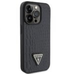 Калъф Guess HC Croco Triangle Metal Logo за iPhone 15 Pro – Черен - Image 2