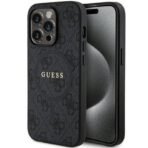 Калъф Guess HC MagSafe PU 4G Ring Classic Logo за iPhone 15 Pro – Черен