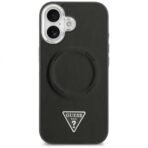 Калъф Guess Leather Triangle Metal Logo за iPhone 17 – Черен - Image 2