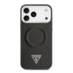 Калъф Guess Leather Triangle Metal Logo за iPhone 17 Pro – Черен - Image 2