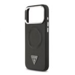 Калъф Guess Leather Triangle Metal Logo за iPhone 17 Pro – Черен - Image 4