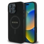 Калъф Guess Saffiano MagSafe за iPhone 16 Pro – Черен
