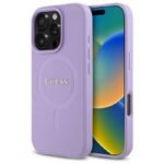 Калъф Guess Saffiano MagSafe за iPhone 16 Pro – Лилав