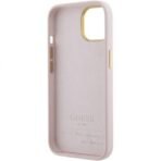 Калъф Guess Silicone Script Metal Logo and Frame за iPhone 15 – Розов - Image 4