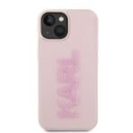 Калъф Karl Lagerfeld HC 3D Logo Glitter за iPhone 15 – Розов - Image 2