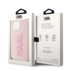 Калъф Karl Lagerfeld HC 3D Logo Glitter за iPhone 15 – Розов - Image 5