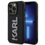 Калъф Karl Lagerfeld HC 3D Logo Glitter за iPhone 15 Pro Max – Черен