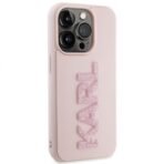 Калъф Karl Lagerfeld HC 3D Logo Glitter за iPhone 15 Pro Max – Розов - Image 3