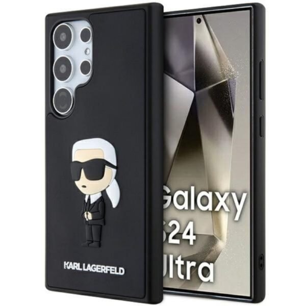 Калъф Karl Lagerfeld HC 3D Rubber Ikonik NFT за Galaxy S24 Ultra – Черен