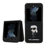 Калъф Karl Lagerfeld Liquid Glitter Ikonik за Galaxy Z Flip5 5G – Черен