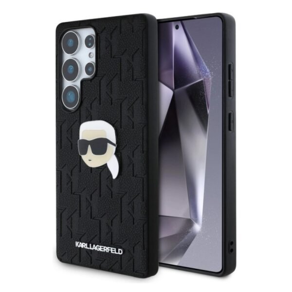 Калъф Karl Lagerfeld Monogram Pin Logo Karl Head за Galaxy S25 Ultra – Черен