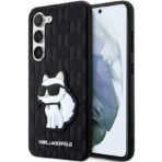 Калъф Karl Lagerfeld Saffiano Monogram Choupette за Galaxy S23 Plus – Черен