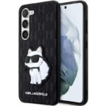 Калъф Karl Lagerfeld Saffiano Monogram Choupette за Galaxy S23 Plus – Черен