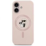 Калъф Karl Lagerfeld Silicone Double Heads And Circle MagSafe за iPhone 17 – Розов - Image 2
