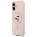 Калъф Karl Lagerfeld Silicone Double Heads And Circle MagSafe за iPhone 17 – Розов - Image 3