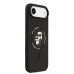 Калъф Karl Lagerfeld Silicone Double Heads And Circle MagSafe за iPhone 17 Air – Черен - Image 4
