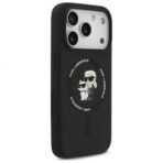 Калъф Karl Lagerfeld Silicone Double Heads And Circle MagSafe за iPhone 17 Pro – Черен - Image 4