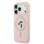 Калъф Karl Lagerfeld Silicone Double Heads And Circle MagSafe за iPhone 17 Pro – Розов - Image 4