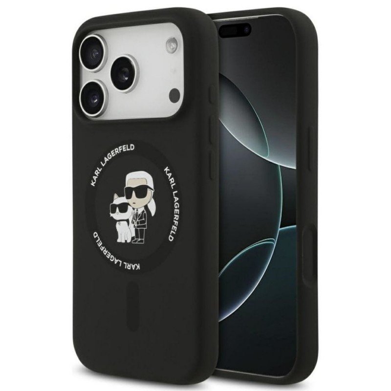 originalen-keys-karl-lagerfeld-silicone-double-heads-and-circle-magsafe-za-iphone-17-pro-max-69-cheren22035-0-800x800-1.jpg Калъф Karl Lagerfeld Silicone Double Heads And Circle MagSafe за iPhone 17 Pro Max – Черен - Image 1
