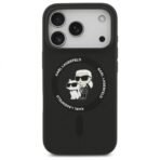 Калъф Karl Lagerfeld Silicone Double Heads And Circle MagSafe за iPhone 17 Pro Max – Черен - Image 3