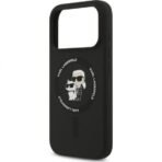 Калъф Karl Lagerfeld Silicone Double Heads And Circle MagSafe за iPhone 17 Pro Max – Черен - Image 5